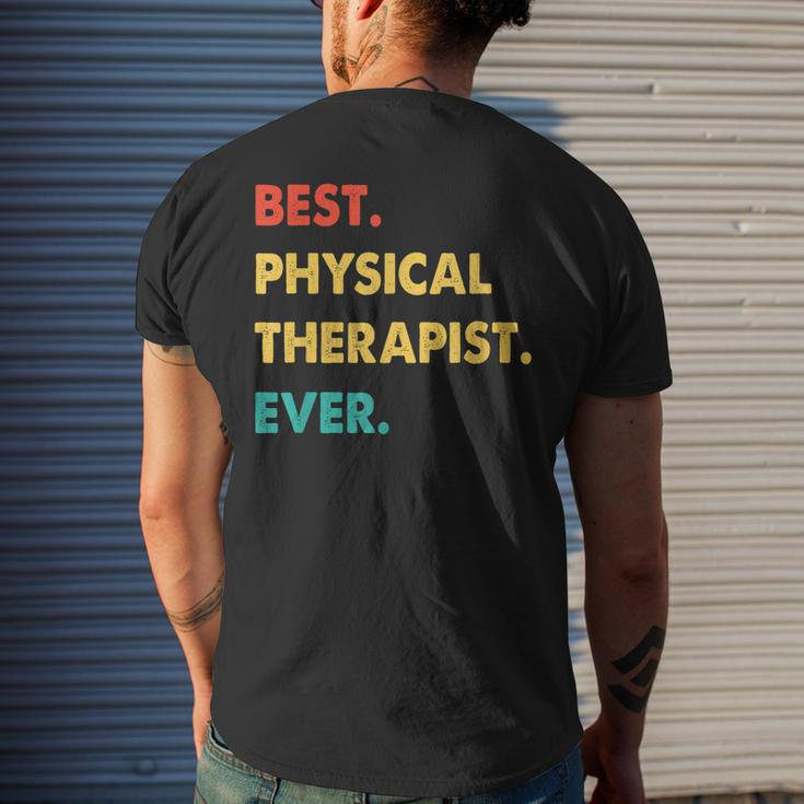 Physical Therapist Retro Best Physical Therapist Ever Mens Back Print T-shirt Gifts for Him