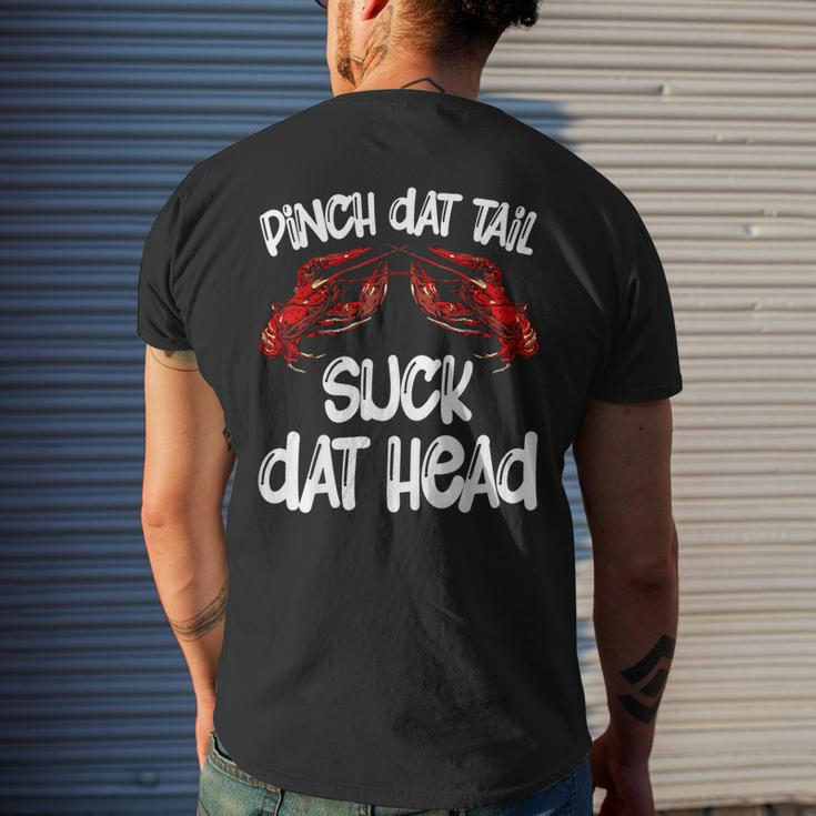 Pinch Dat Tail Suck Dat Head Crawfish Crayfish Cajun Men's Back Print T-shirt Gifts for Him