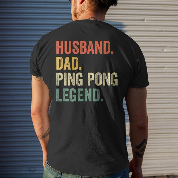 Mens Ping Pong Husband Dad Table Tennis Legend Vintage Men's T-shirt Back Print Gifts for Him