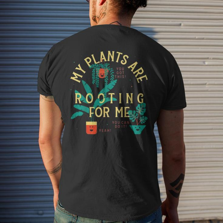 My Plants Are Rooting For Me V2 Men's Back Print T-shirt Gifts for Him