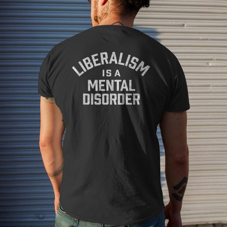 Political Liberalism Is A Mental Disorder Men's T-shirt Back Print Gifts for Him