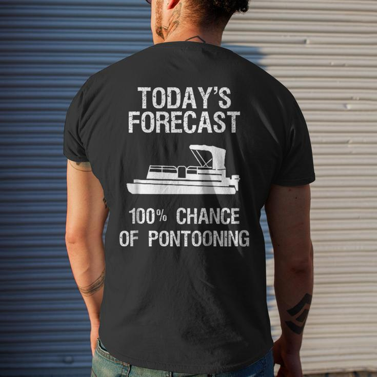 Pontoon Boating - Pontooning Todays Forecast Men's Back Print T-shirt Gifts for Him