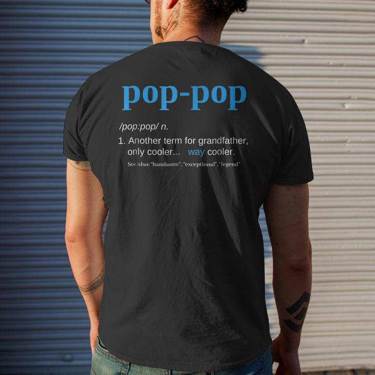 Pop Pop Gifts Grandpa Fathers Day Pop-Pop Mens Back Print T-shirt Gifts for Him