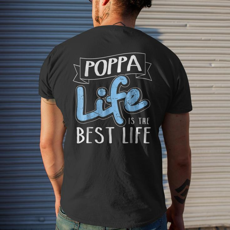 Poppa Life Is The Best Life Matching Family Mens Back Print T-shirt Gifts for Him