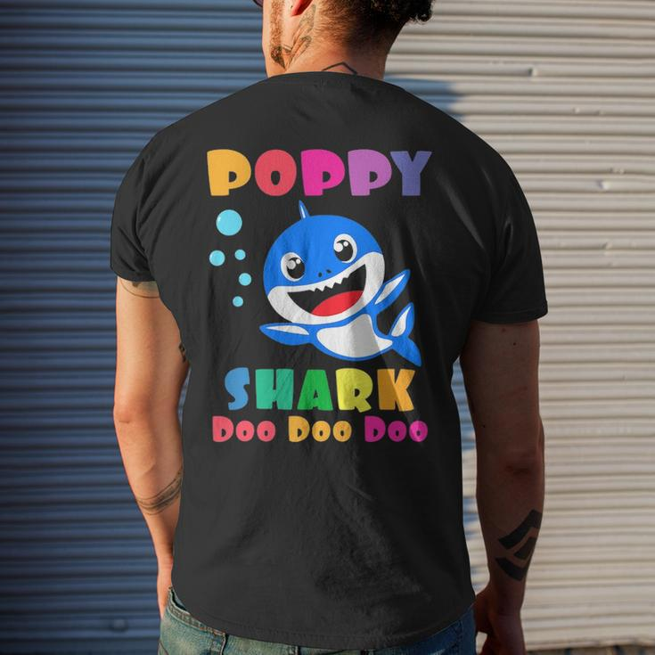 Poppy Shark Fathers Day Dad Men's T-shirt Back Print Gifts for Him