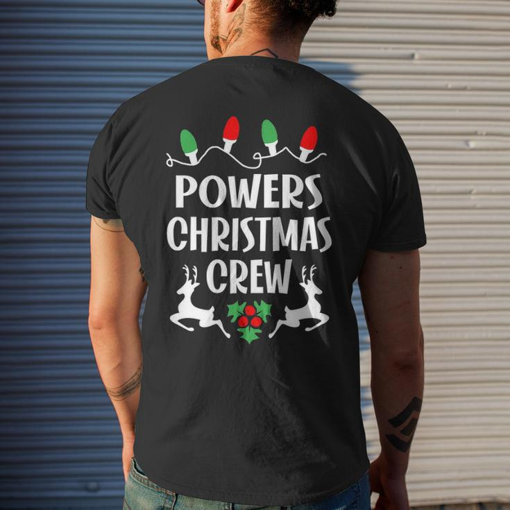Powers Name Gift Christmas Crew Powers Mens Back Print T-shirt Gifts for Him
