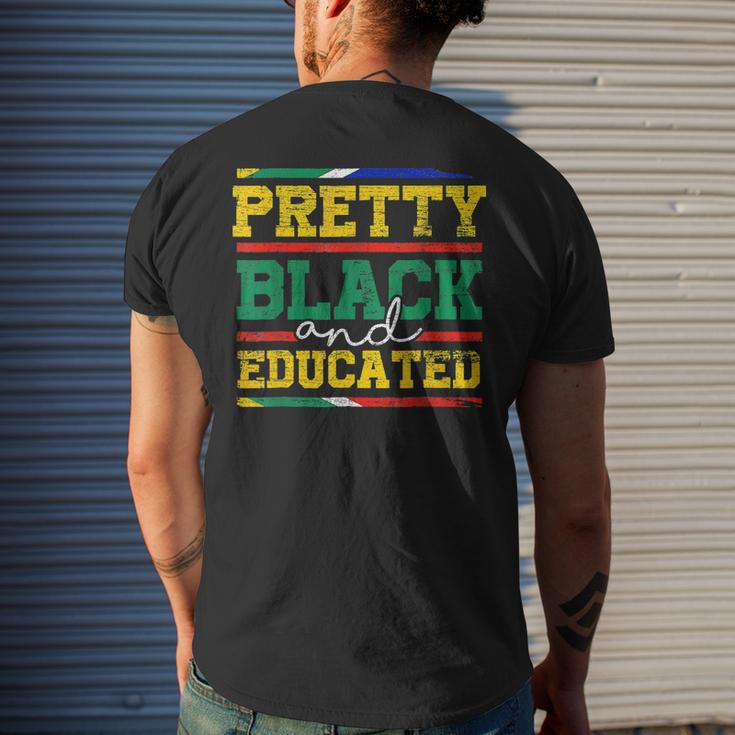 Pretty Black And Educated Black History Blm Melanin Pride Men's T-shirt Back Print Gifts for Him