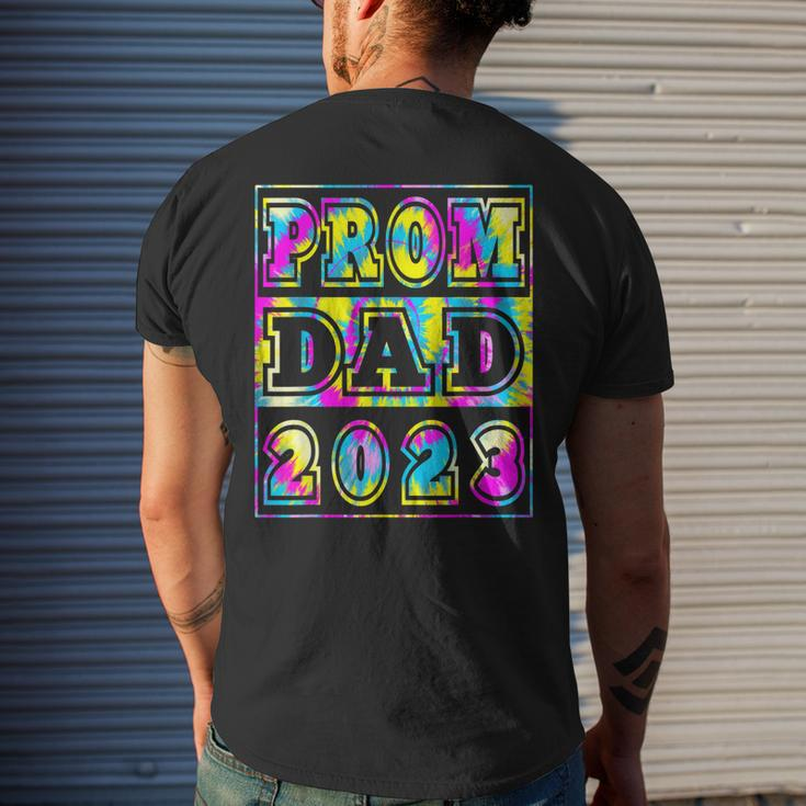 Prom Dad 2023 Tie Dye Fun High School Prom Night Dance Mens Back Print T-shirt Gifts for Him