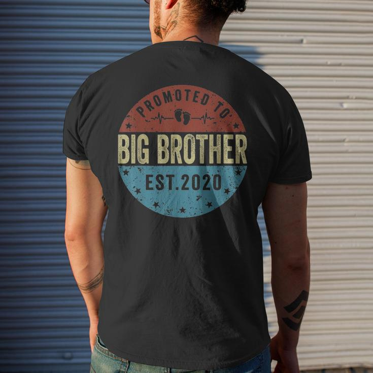 Promoted To Big Brother Est 2021 Fathers Day Men's T-shirt Back Print Gifts for Him