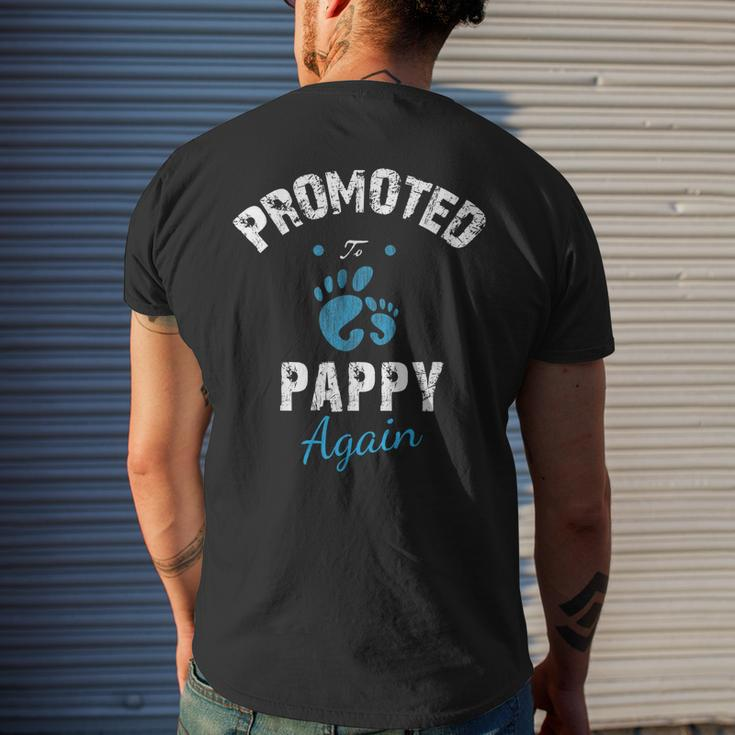 Promoted To Grandpa Again 2019 Soon To Be Pappy Men's Back Print T-shirt Gifts for Him