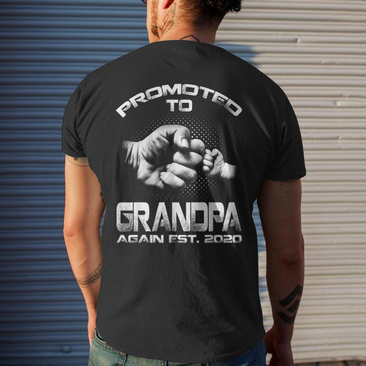 Promoted To Grandpa Again 2020 Men's Back Print T-shirt Gifts for Him