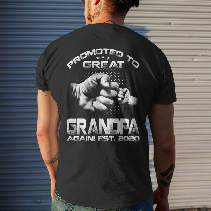 Promoted To Great Grandpa Again 2020 Men's Back Print T-shirt Gifts for Him