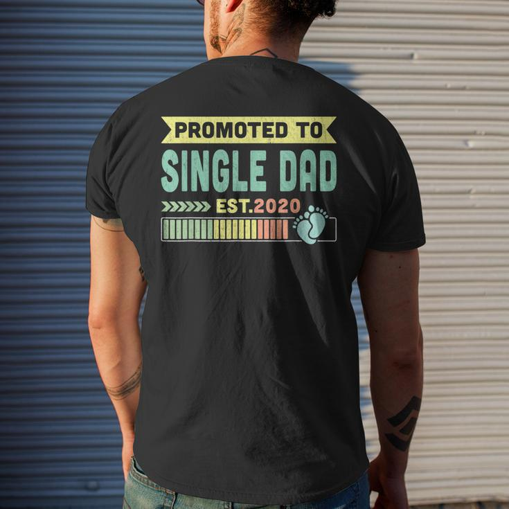 Promoted To Single Dad Est 2020 Vintage Christmas Men's T-shirt Back Print Gifts for Him