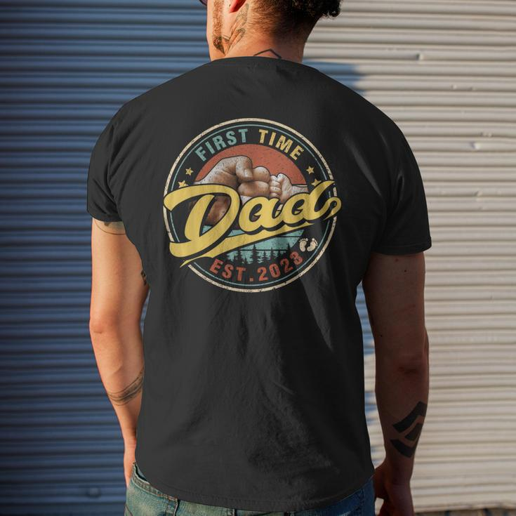 Promoted To Dad 2023 Funny For New Dad First Time Gift For Mens Mens Back Print T-shirt Gifts for Him