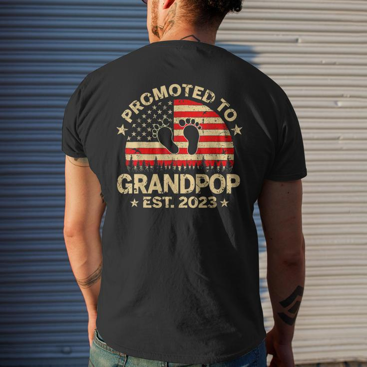 Promoted To Grandpop 2023 First Time Fathers Day New Dad Gift For Mens Mens Back Print T-shirt Gifts for Him