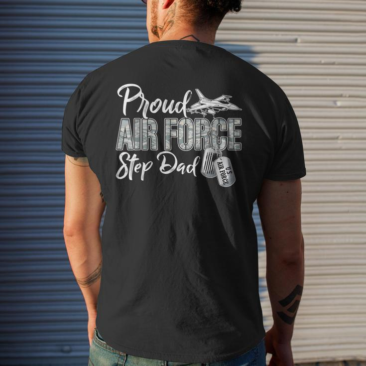 Proud Air Force Step Dad Air Force Graduation Usaf Step Dad Mens Back Print T-shirt Gifts for Him