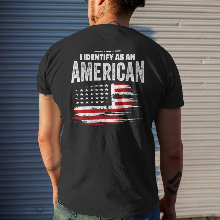 Proud American I Identify As An American Men's Back Print T-shirt Gifts for Him