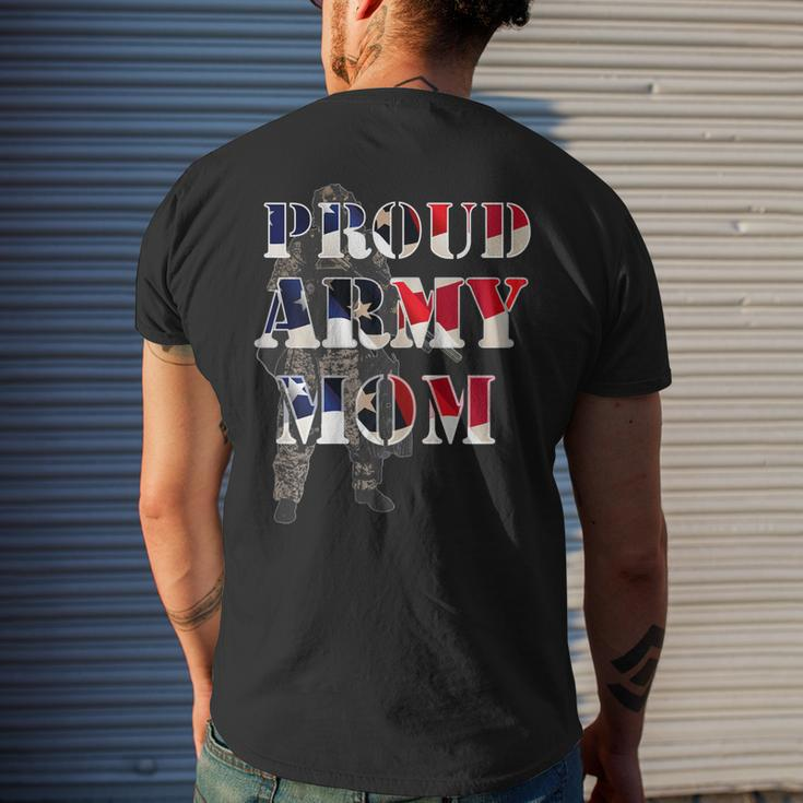 Proud Army Mom Military Mother Proud Army Family Marine Gift For Womens Mens Back Print T-shirt Gifts for Him