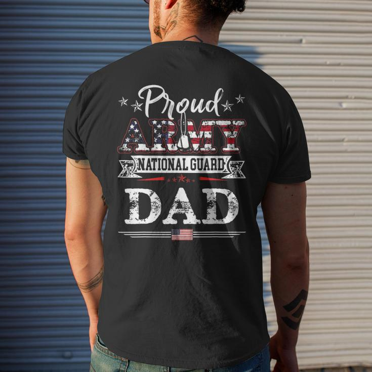 Proud Army National Guard Dad US Military V2 Men's T-shirt Back Print Gifts for Him