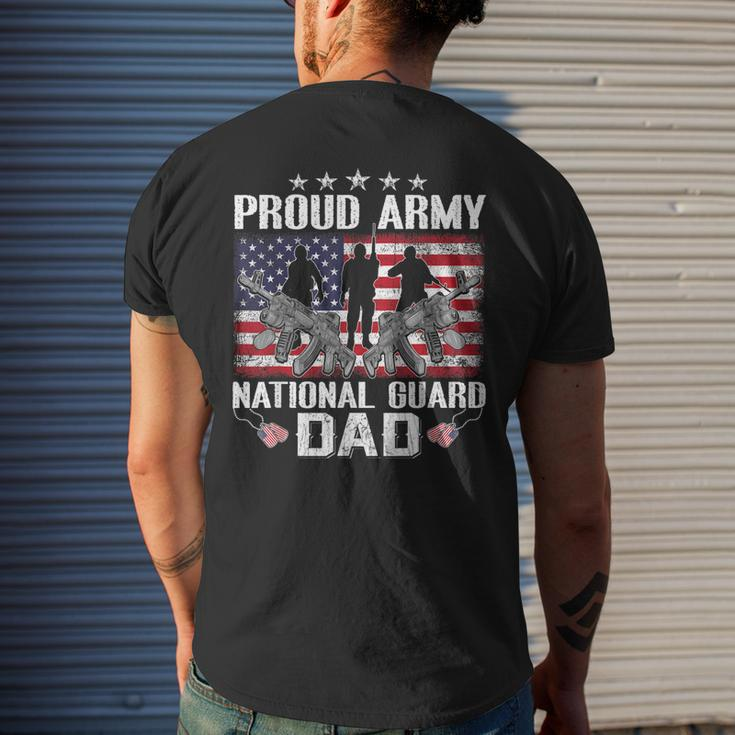 Proud Army National Guard Dad Usa Flag Military For 4Th July Mens Back Print T-shirt Gifts for Him