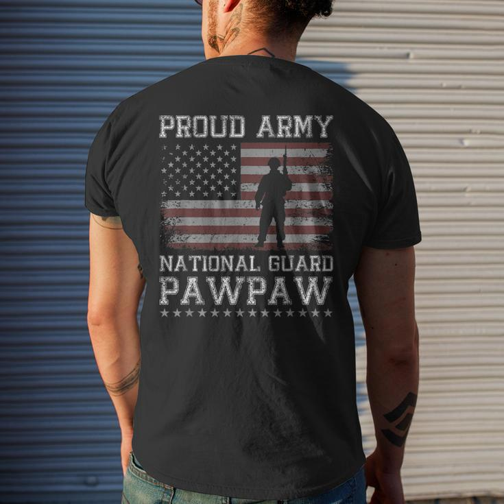 Proud Army National Guard Pawpaw Us Military Gift Gift For Mens Mens Back Print T-shirt Gifts for Him