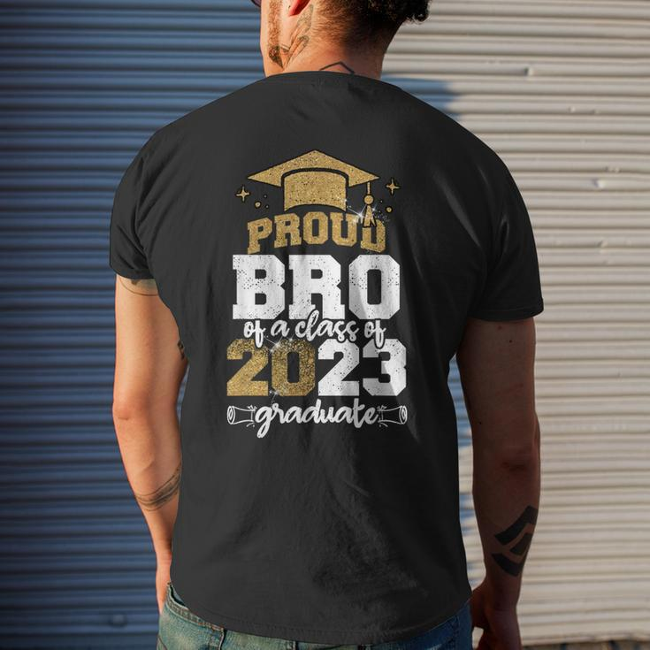 Proud Bro Of A Class Of 2023 Graduate Mens Back Print T-shirt Gifts for Him