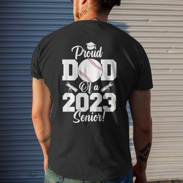 Proud Dad Of A Baseball Senior 2023 Funny Baseball Dad Mens Back Print T-shirt Gifts for Him