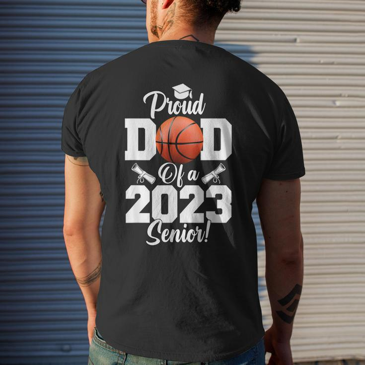 Proud Dad Of A Basketball Senior 2023 Funny Basketball Dad Mens Back Print T-shirt Gifts for Him