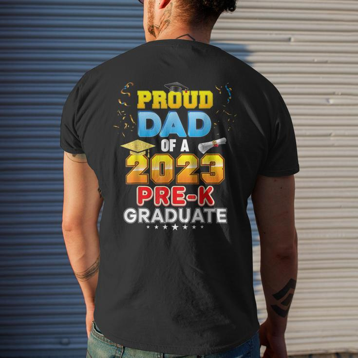 Proud Dad Of A Class Of 2023 Graduate Prek Graduation Mens Back Print T-shirt Gifts for Him