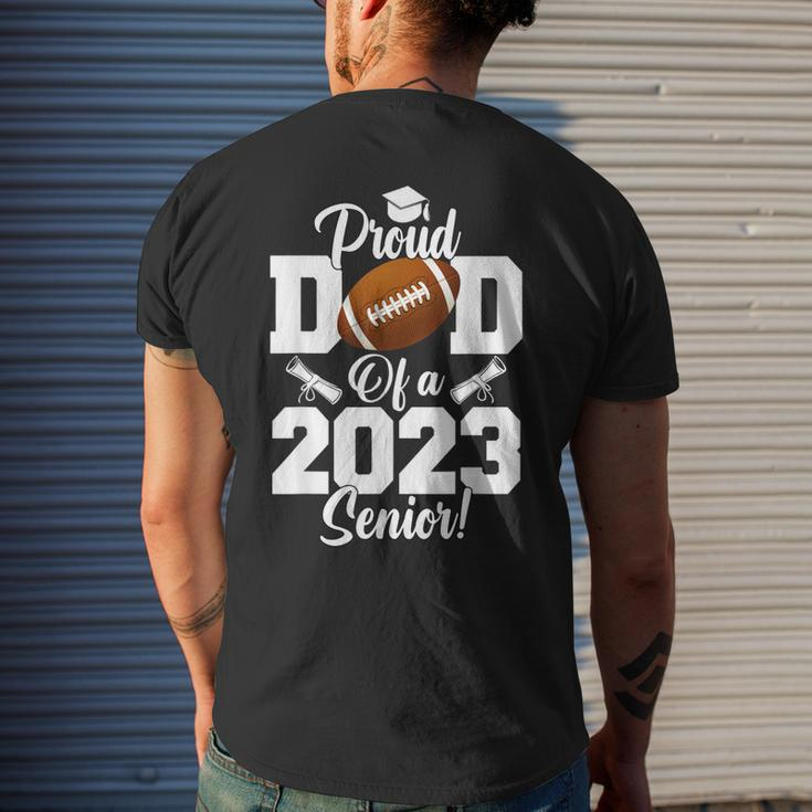 Proud Dad Of A Football Senior 2023 Funny Football Dad Mens Back Print T-shirt Gifts for Him