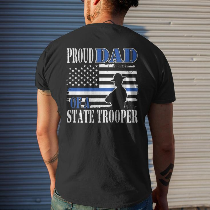 Proud Dad Of A Police Officer V2 Men's T-shirt Back Print Gifts for Him