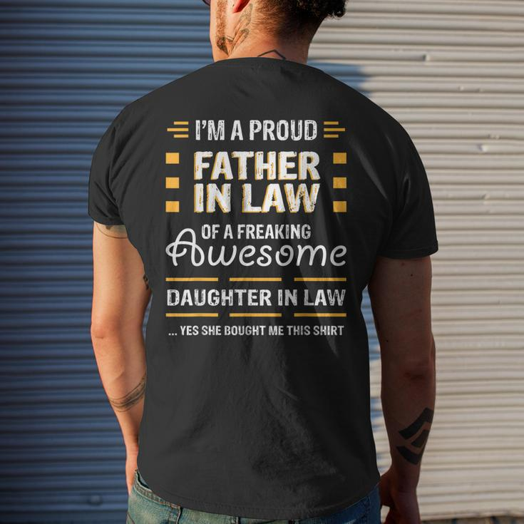 Proud Father In Law Gift From An Awesome Daughter In Law Mens Back Print T-shirt Gifts for Him