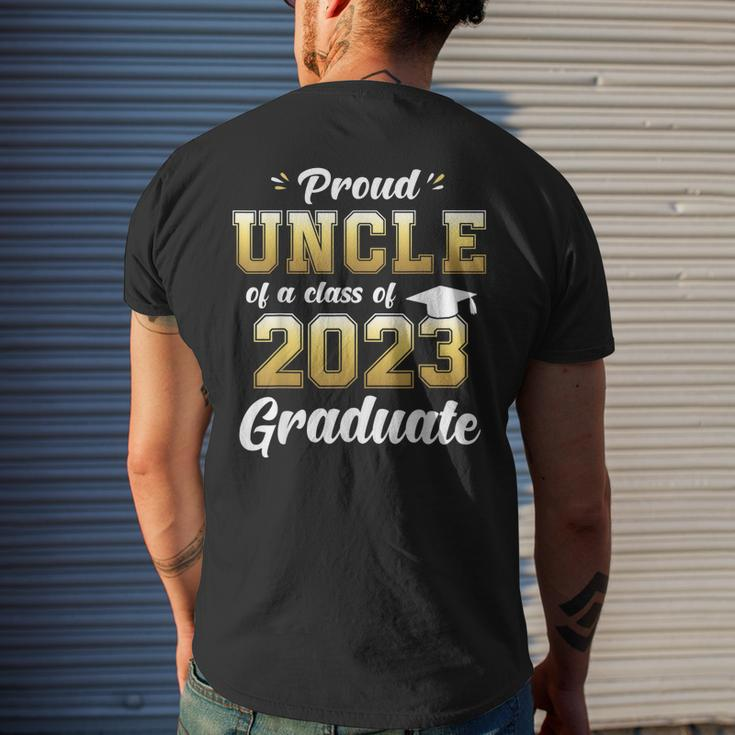 Proud Uncle Of A Class Of 2023 Graduate Senior 23 Gift For Mens Mens Back Print T-shirt Gifts for Him