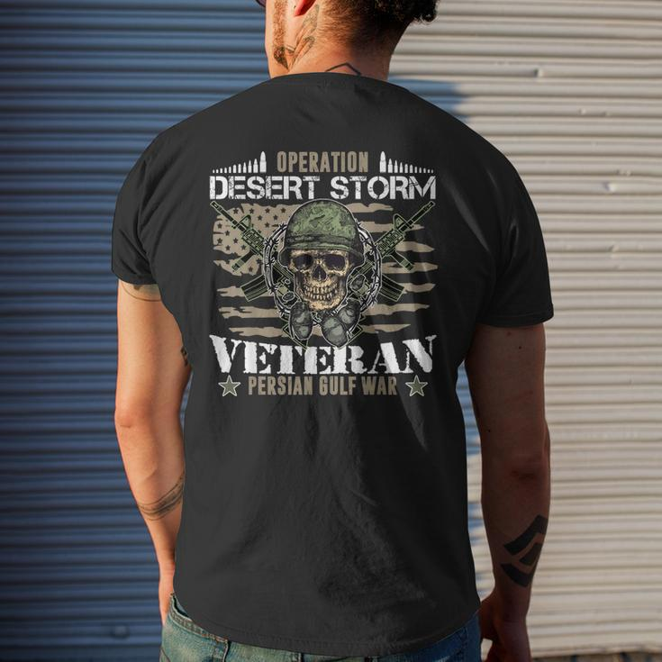 Proud Veteran Operation Desert Storm Persian Gulf War Men's T-shirt Back Print Gifts for Him
