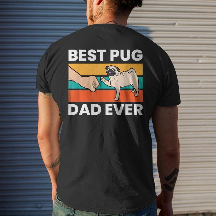 Pug Lover Best Pug Dad Ever Men's Back Print T-shirt Gifts for Him