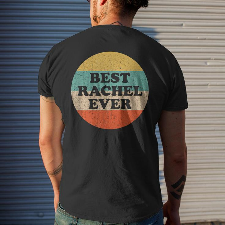 Rachel Name Perfect For People And Friends Named Rachel Mens Back Print T-shirt Gifts for Him
