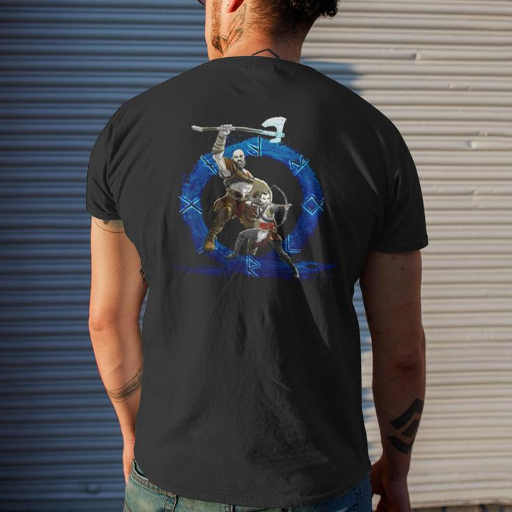 Ragnarok Kratos Dad Of Boy Perfect God Of War Men's Back Print T-shirt Gifts for Him