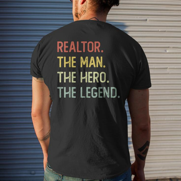 Realtor The Man The Hero The Legend Mens Back Print T-shirt Gifts for Him