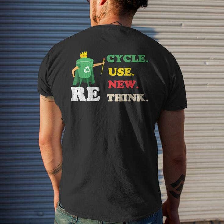 Recycle Reuse Renew Rethink Crisis Environmental Activism 23 Men's Crewneck Short Sleeve Back Print T-shirt Gifts for Him