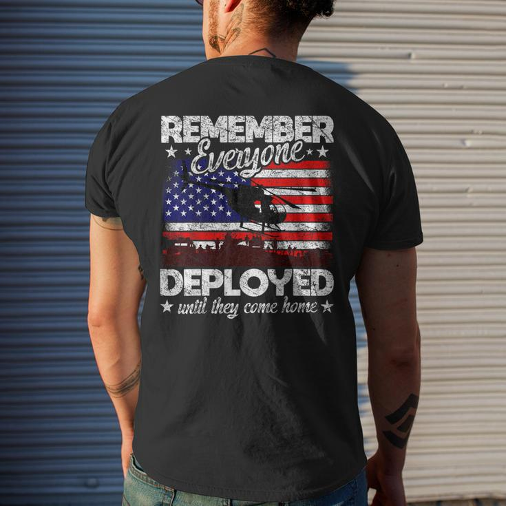 Red Friday Remember Everyone Deployed Army Us Flag Men's Back Print T-shirt Gifts for Him