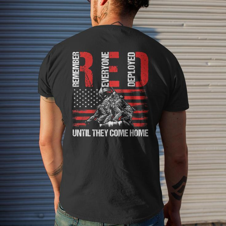 Red Friday Remember Everyone Deployed Best Us Flag Military Mens Back Print T-shirt Gifts for Him