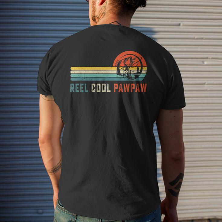 Reel Cool Pawpaw Fishing Dad Gifts Fathers Day Fisherman Mens Back Print T-shirt Gifts for Him