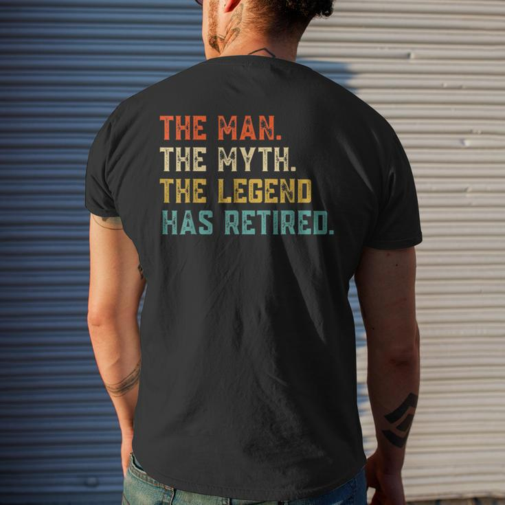 Retired 2023 The Man Myth Legend Has Retired Retirement Gift Gift For Mens Mens Back Print T-shirt Gifts for Him