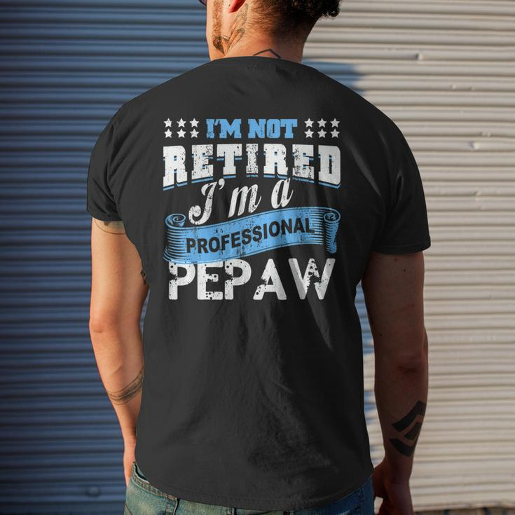Retired Pepaw FunnyGrandpa Pepaw Retirement Gifts Gift For Mens Mens Back Print T-shirt Gifts for Him