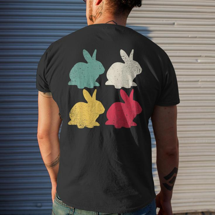 Retro Easter Bunny Rabbit Vintage Men Dad Kids Women V2 Men's T-shirt Back Print Gifts for Him