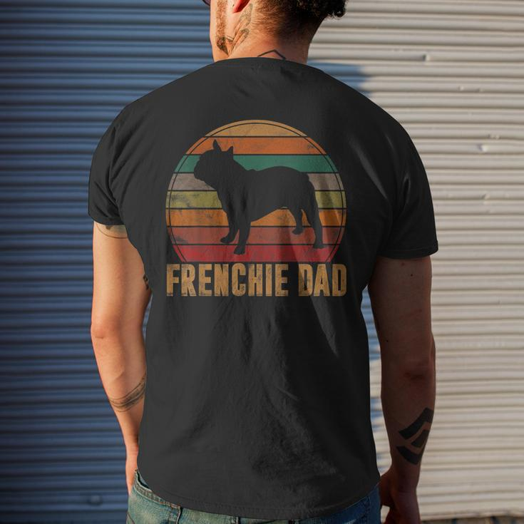 Retro French Bulldog Dad Dog Owner Pet Frenchie Father Men's T-shirt Back Print Gifts for Him