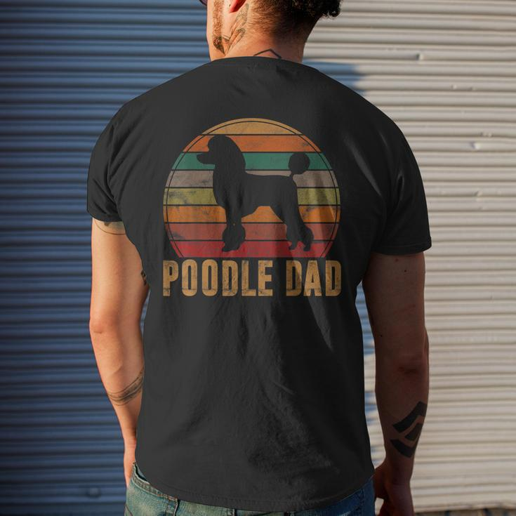 Retro Poodle Dad Dog Owner Pet Poodle Father Men's T-shirt Back Print Gifts for Him