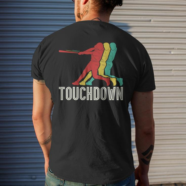 Retro Vintage Baseball Touchdown - Baseball Apparel Men's T-shirt Back Print Gifts for Him