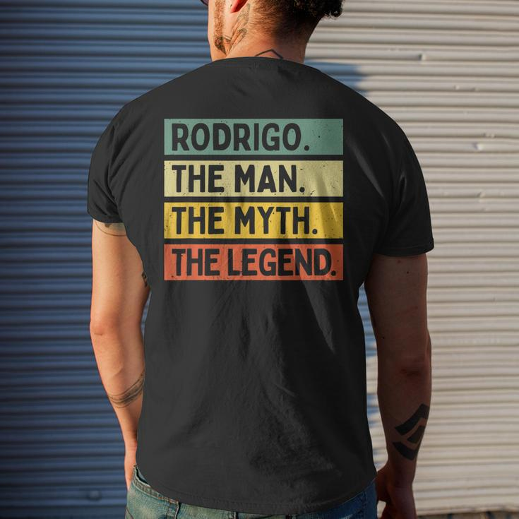 Rodrigo The Man The Myth The Legend Funny Personalized Quote Gift For Mens Mens Back Print T-shirt Gifts for Him