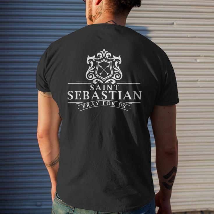 Saint Sebastian Patron Saint Of Soldiers Sports Athletes Men's T-shirt Back Print Gifts for Him